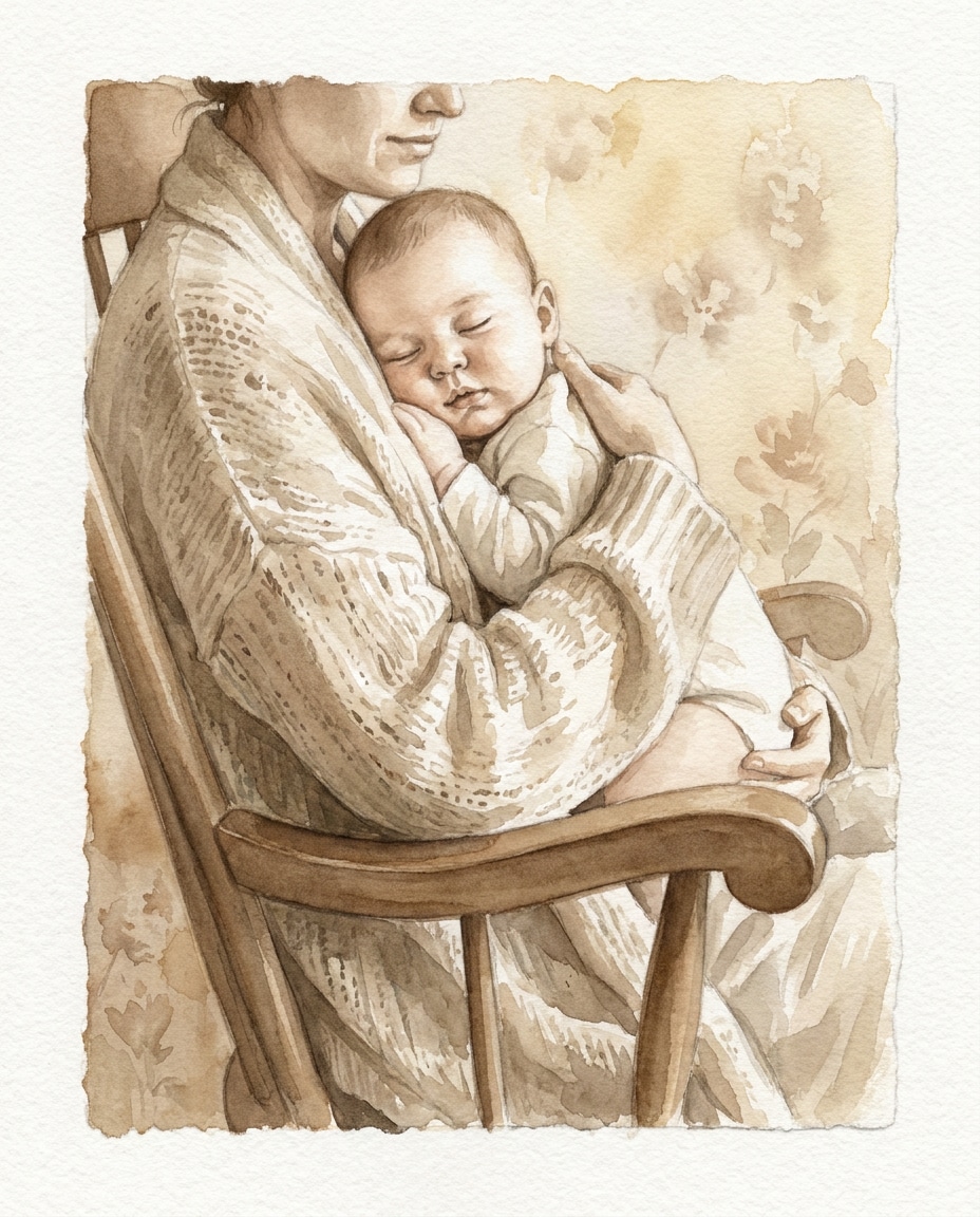 in a rocking chair photo