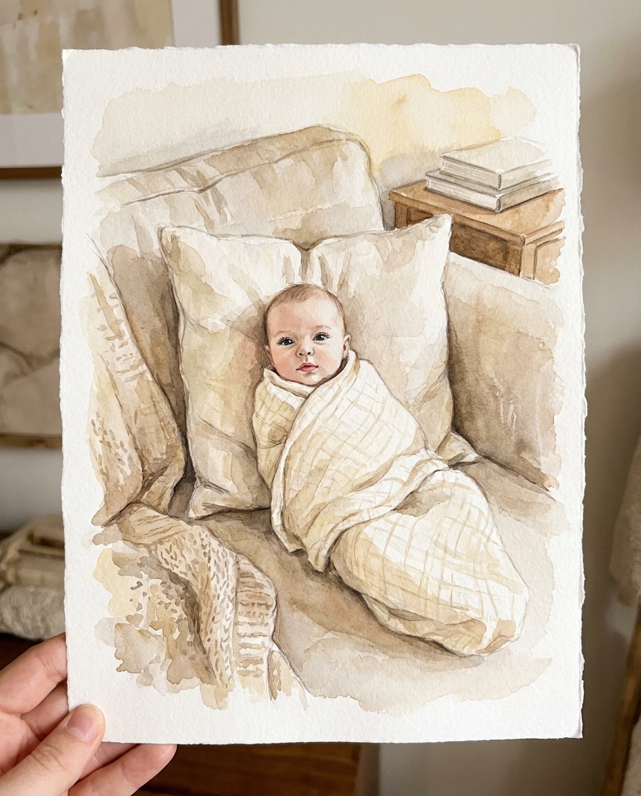 on a cozy sofa photo