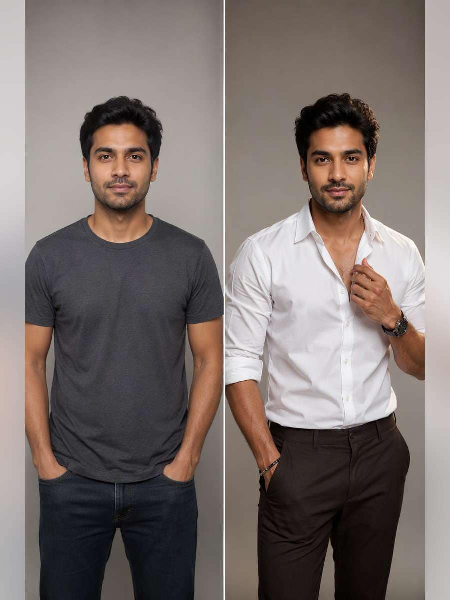 Folded-Sleeve Creative Look - illustrative image-to-image before and after