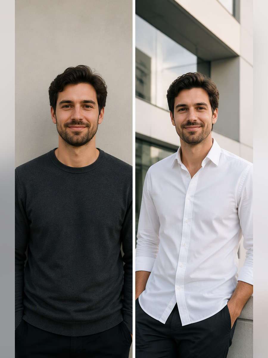 Architectural Background Look - illustrative image-to-image before and after