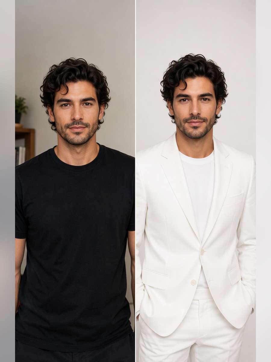 Minimal Studio Formal - illustrative image-to-image before and after