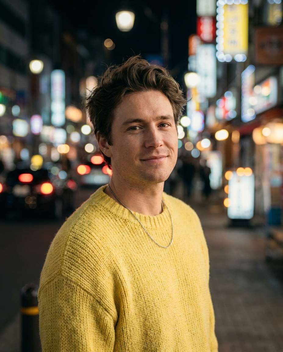 night city bokeh photo