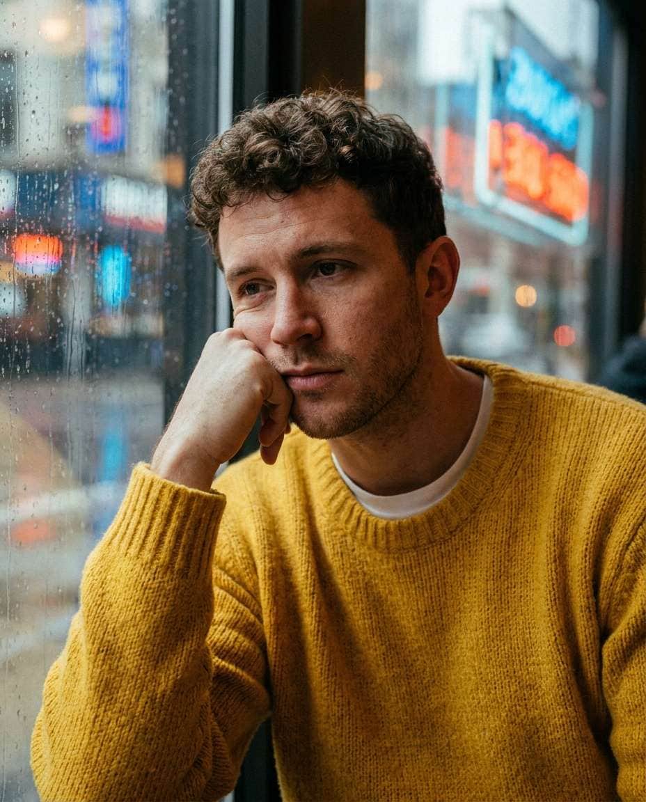 rainy window cafe photo