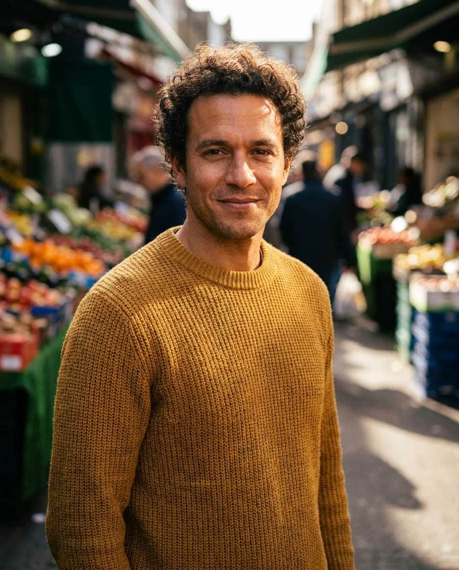 street market color photo