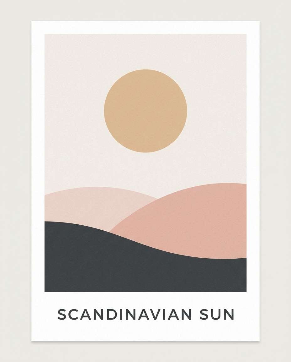 minimal sun and horizon photo