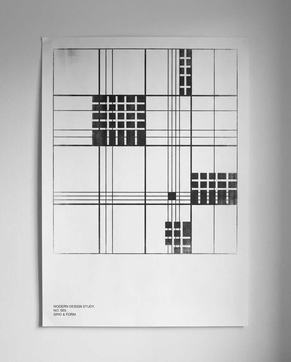 monochrome grid study photo