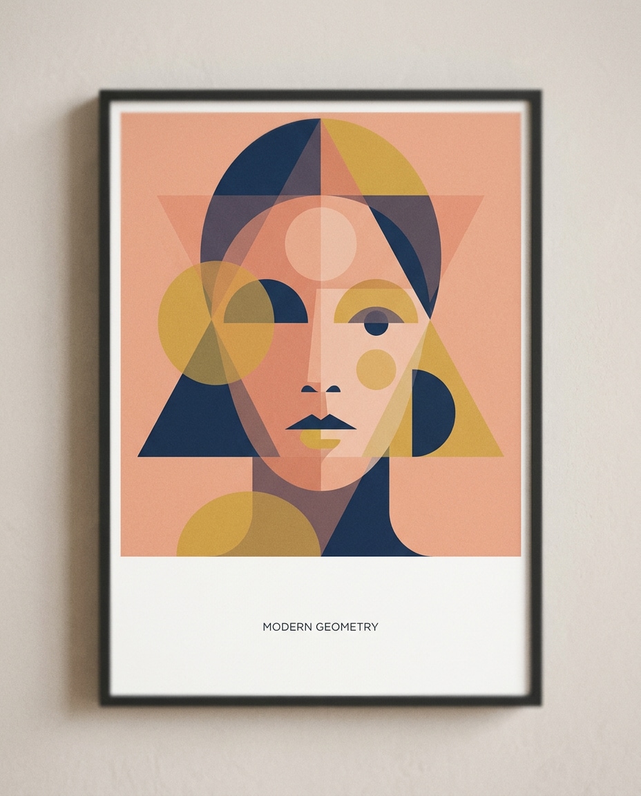 abstract face geometry photo