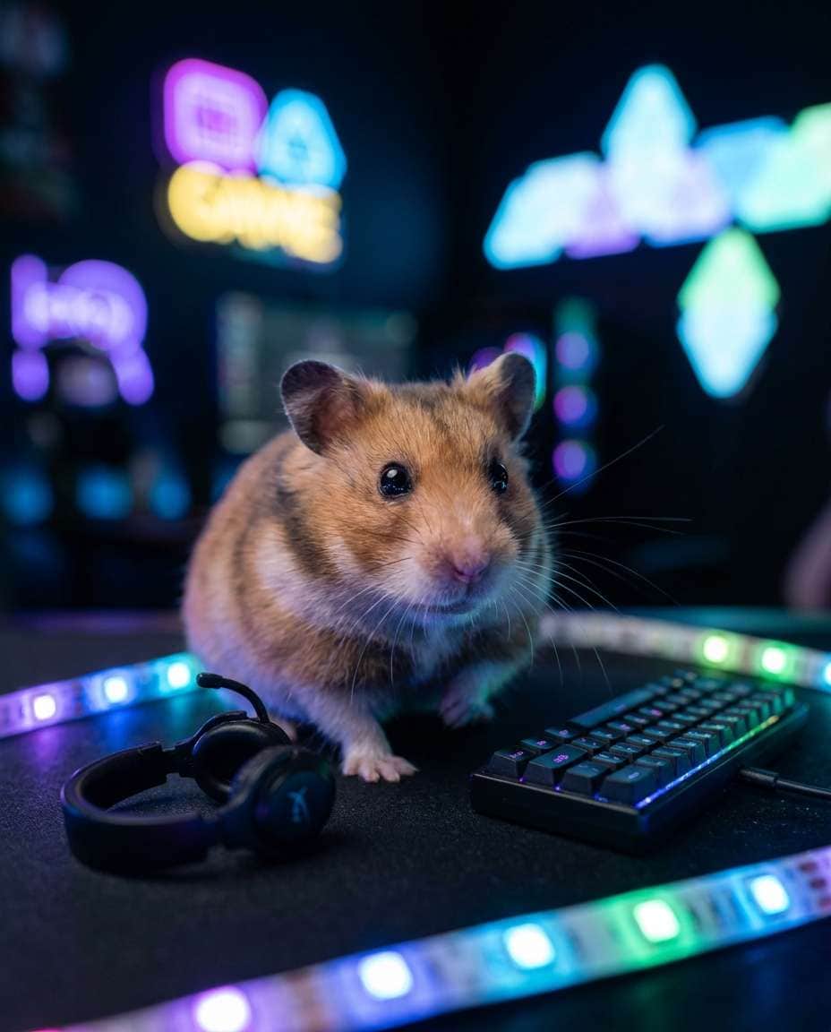 gamer desk setup photo