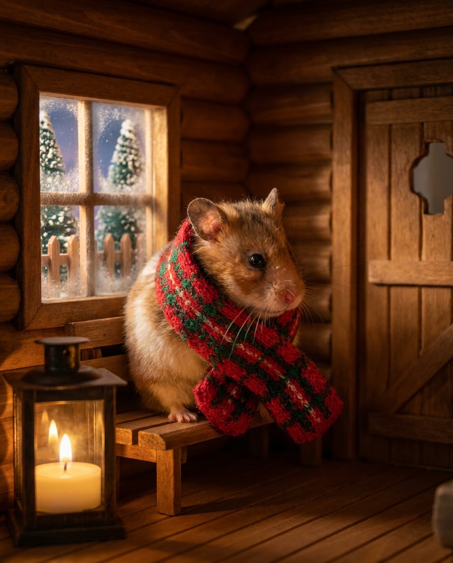 snowy winter cozy photo