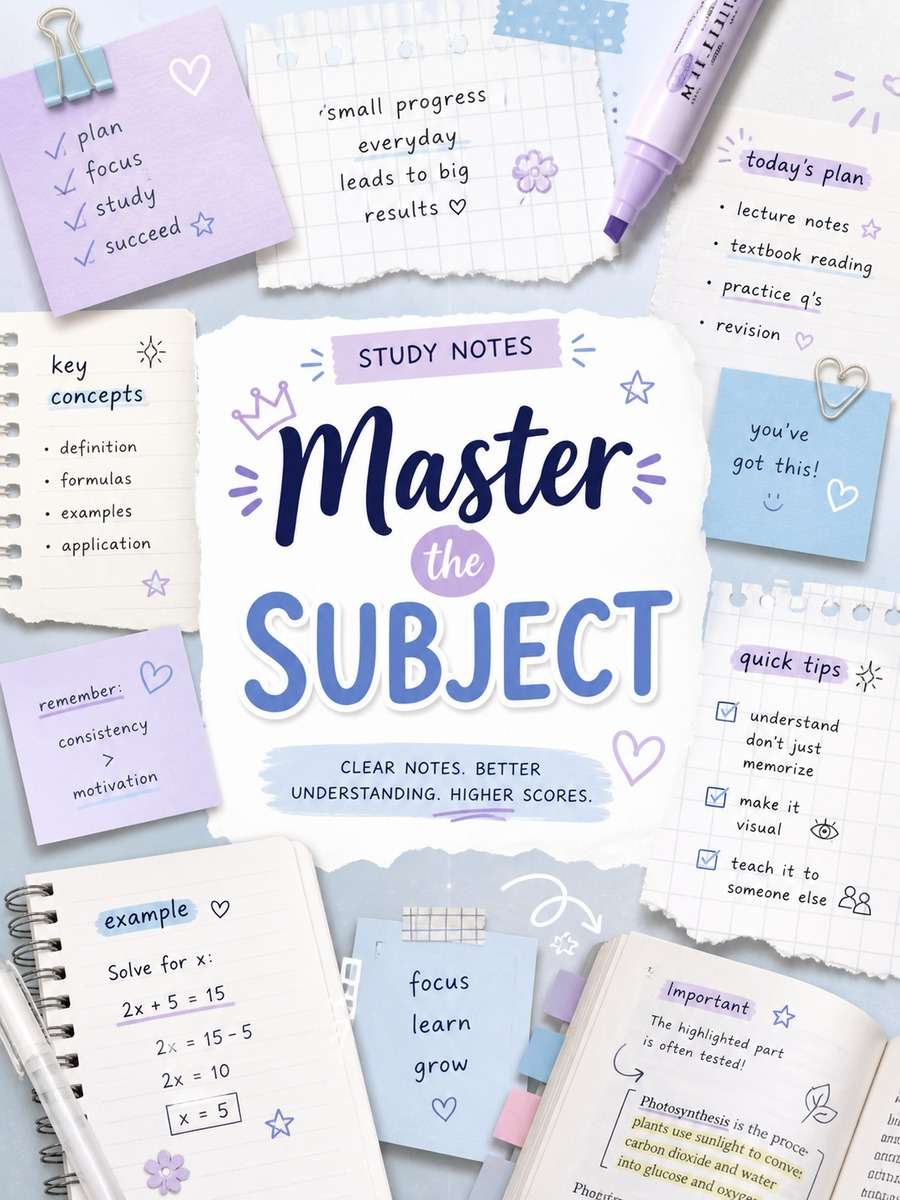 Pastel Study Notes Cover photo