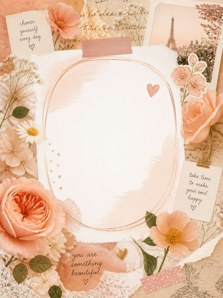 Romantic Floral Scrapbook Cover photo