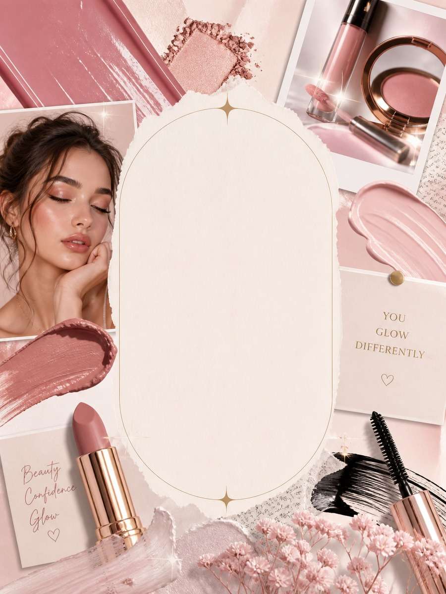 Beauty Influencer Mood Collage photo