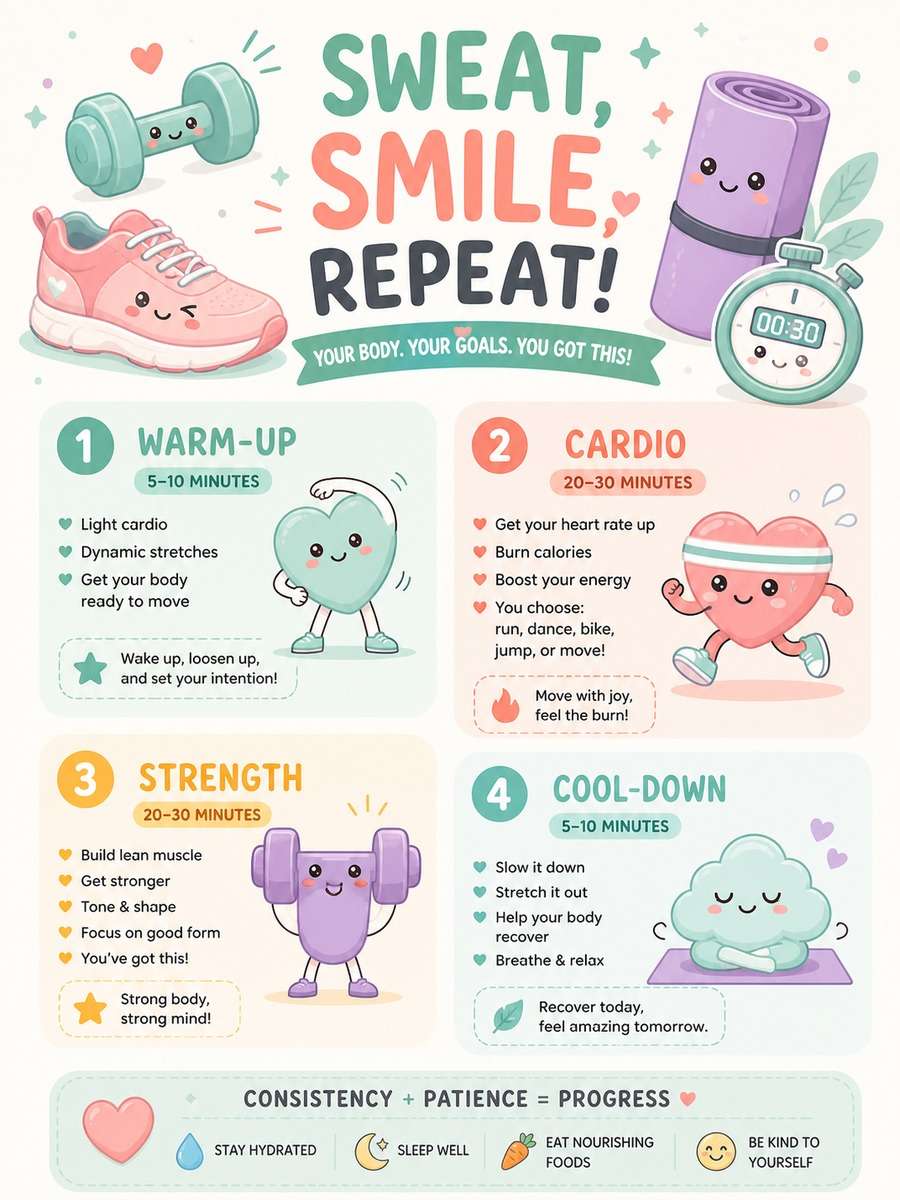 Kawaii Exercise Basics Chart photo