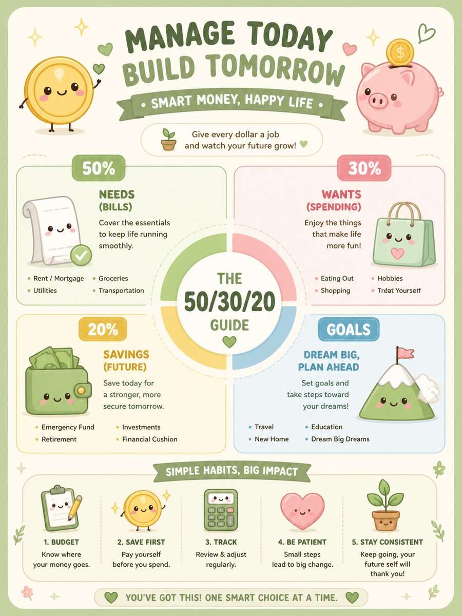 Kawaii Budgeting Infographic photo