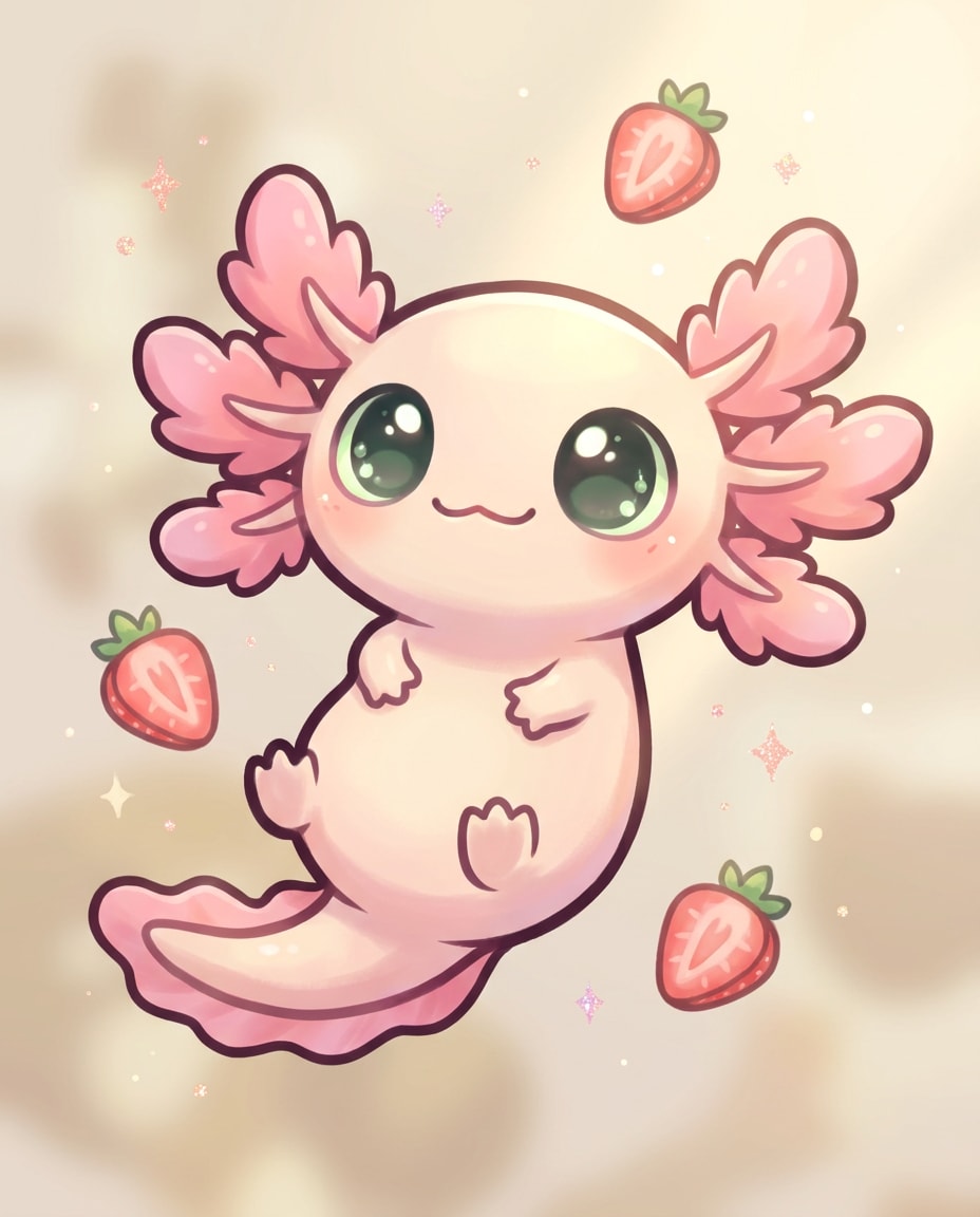 axolotl strawberry photo