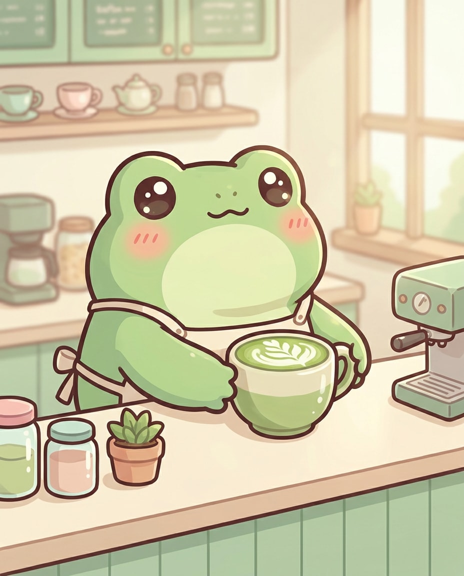 frog matcha cafe photo