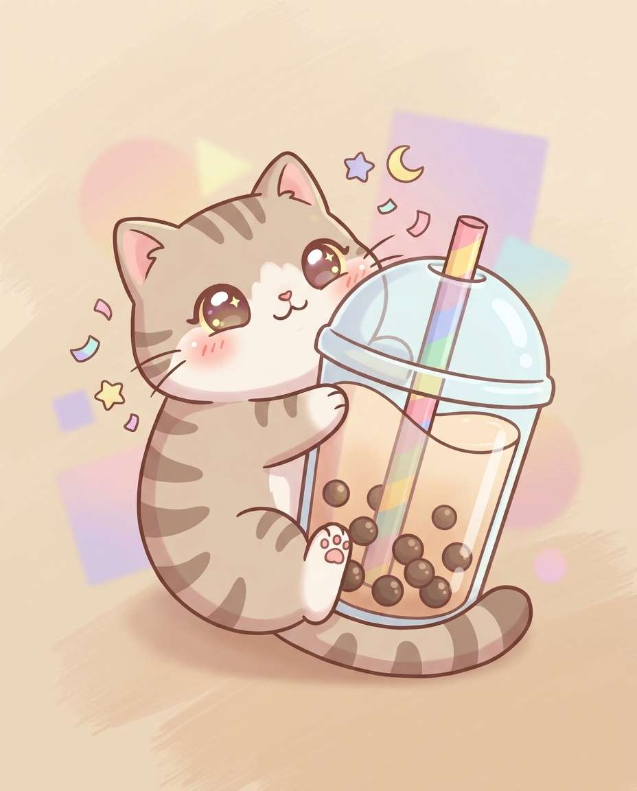 boba cat buddy photo