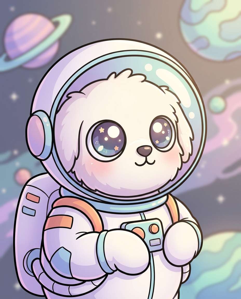 dog astronaut suit photo
