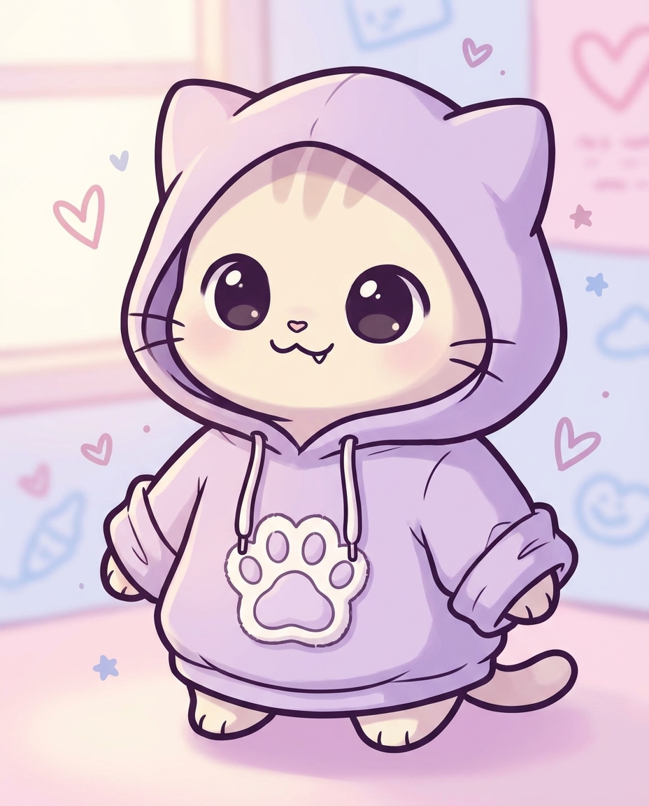 kitten in hoodie photo