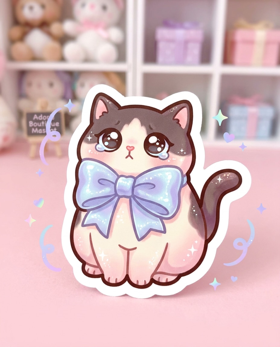 tuxedo cat bow photo