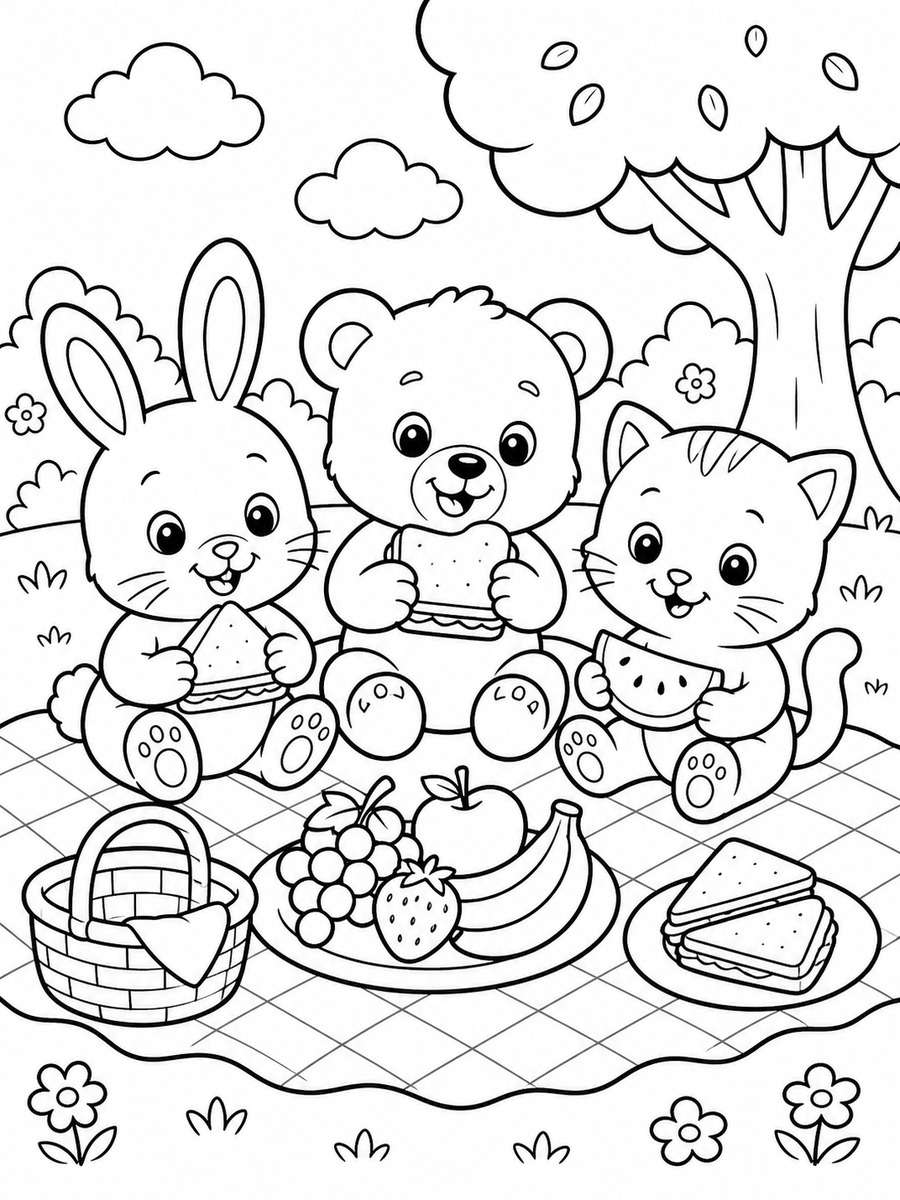Baby Animals Picnic photo