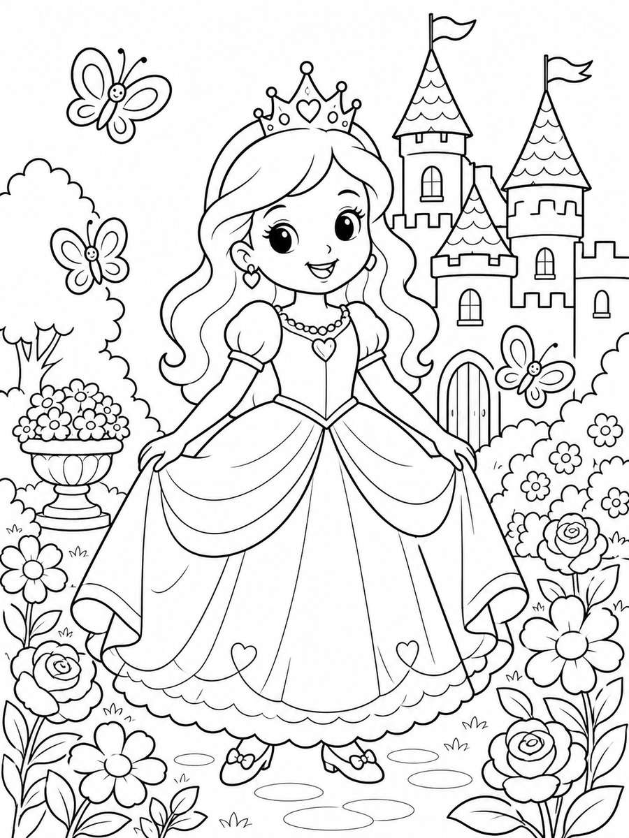 Princess in a Castle Garden photo