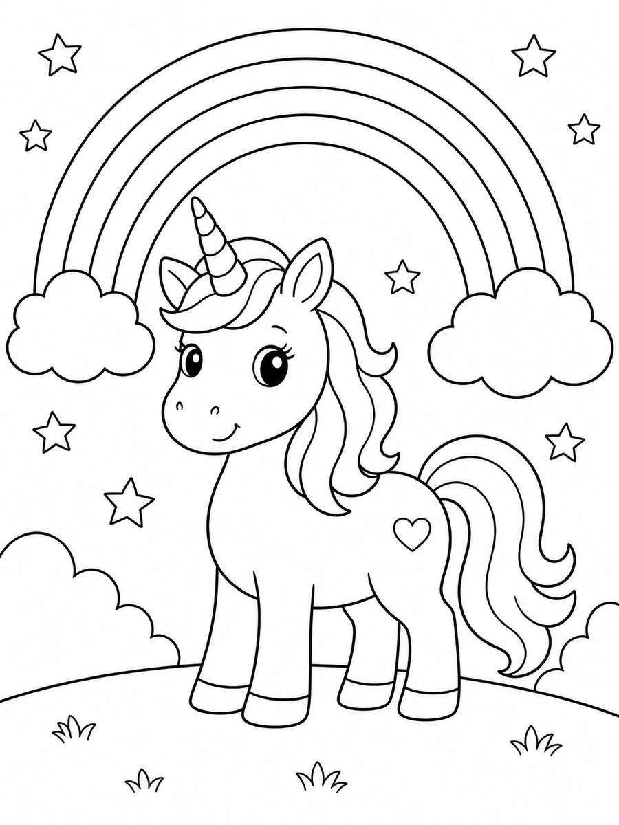 Unicorn and Rainbow photo