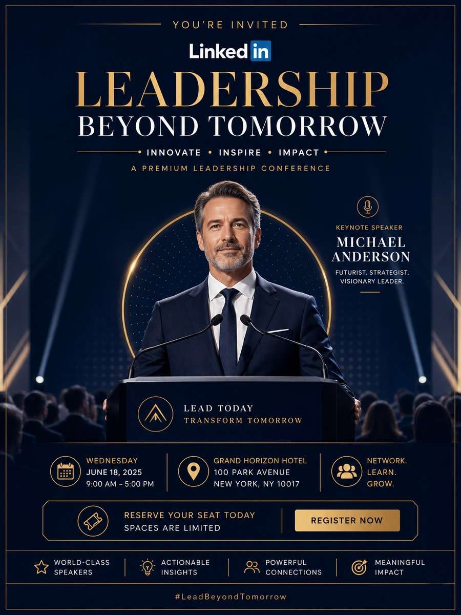 Business Event Invitation Poster photo