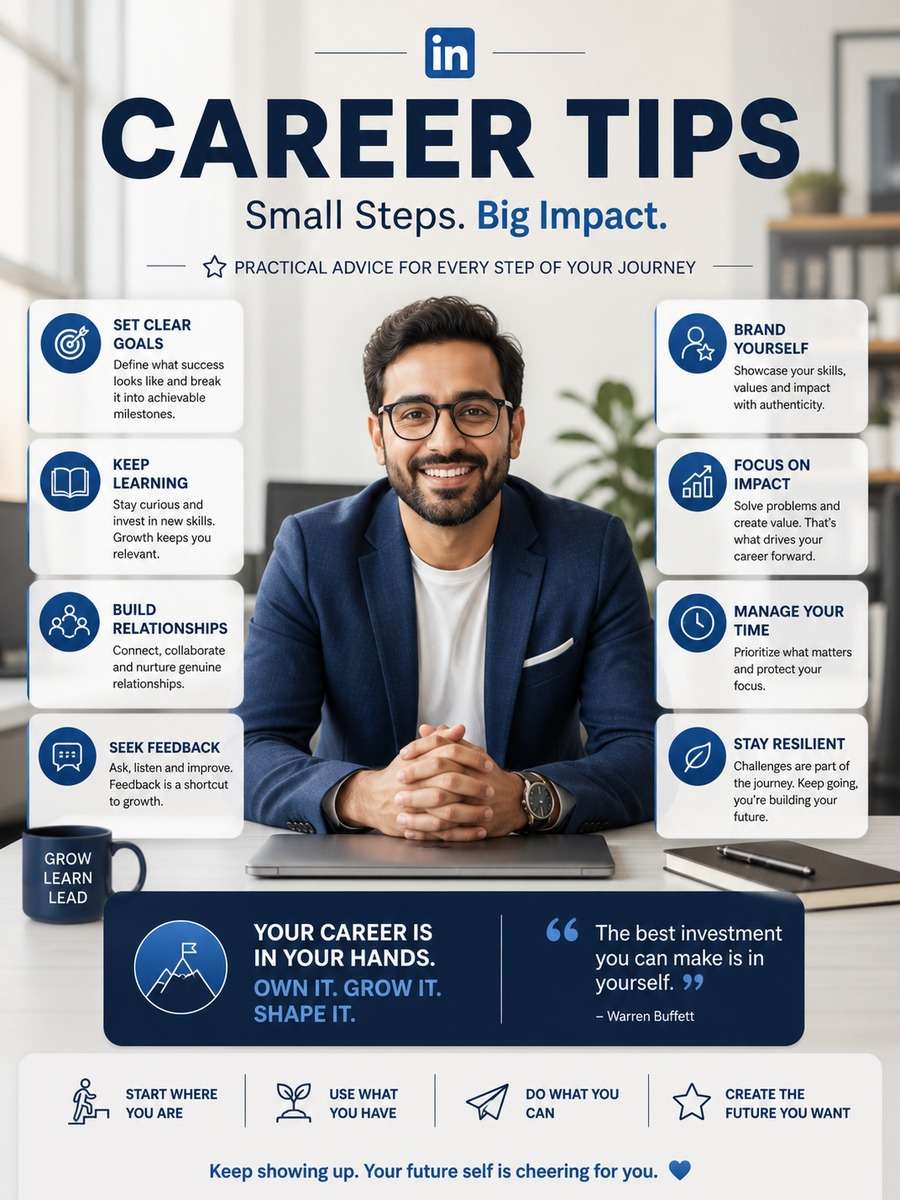 Career Tips Educational Poster photo