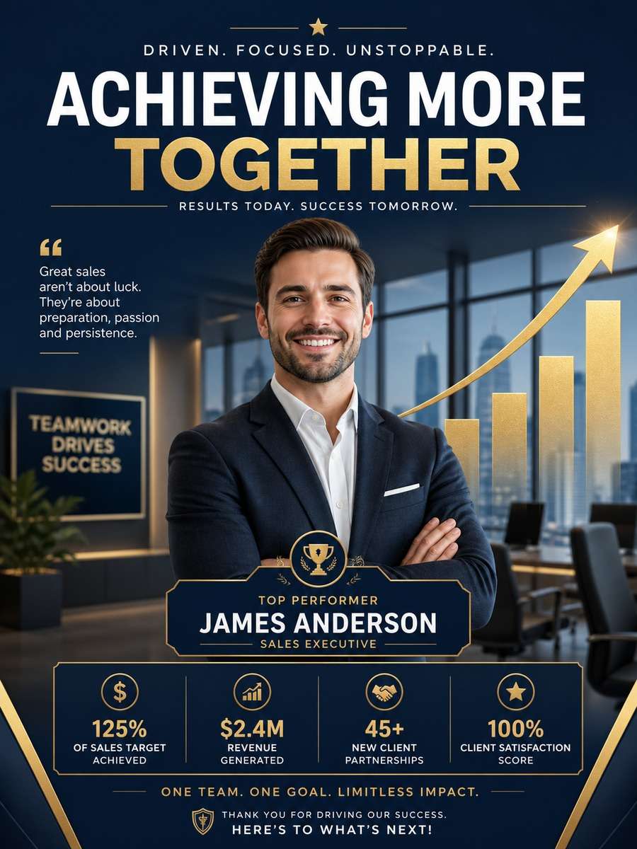 Sales Achievement Poster photo