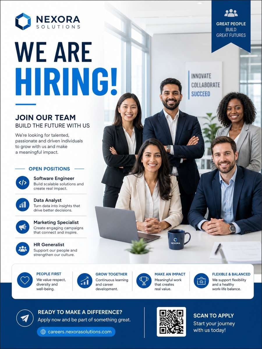 Hiring Announcement Poster photo