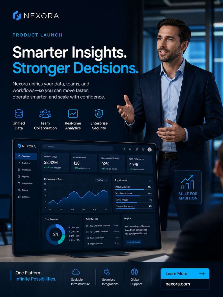 B2B Product Launch Poster photo