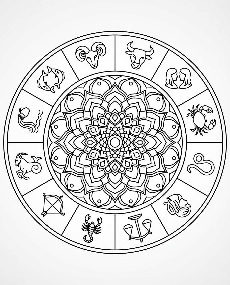 zodiac wheel photo