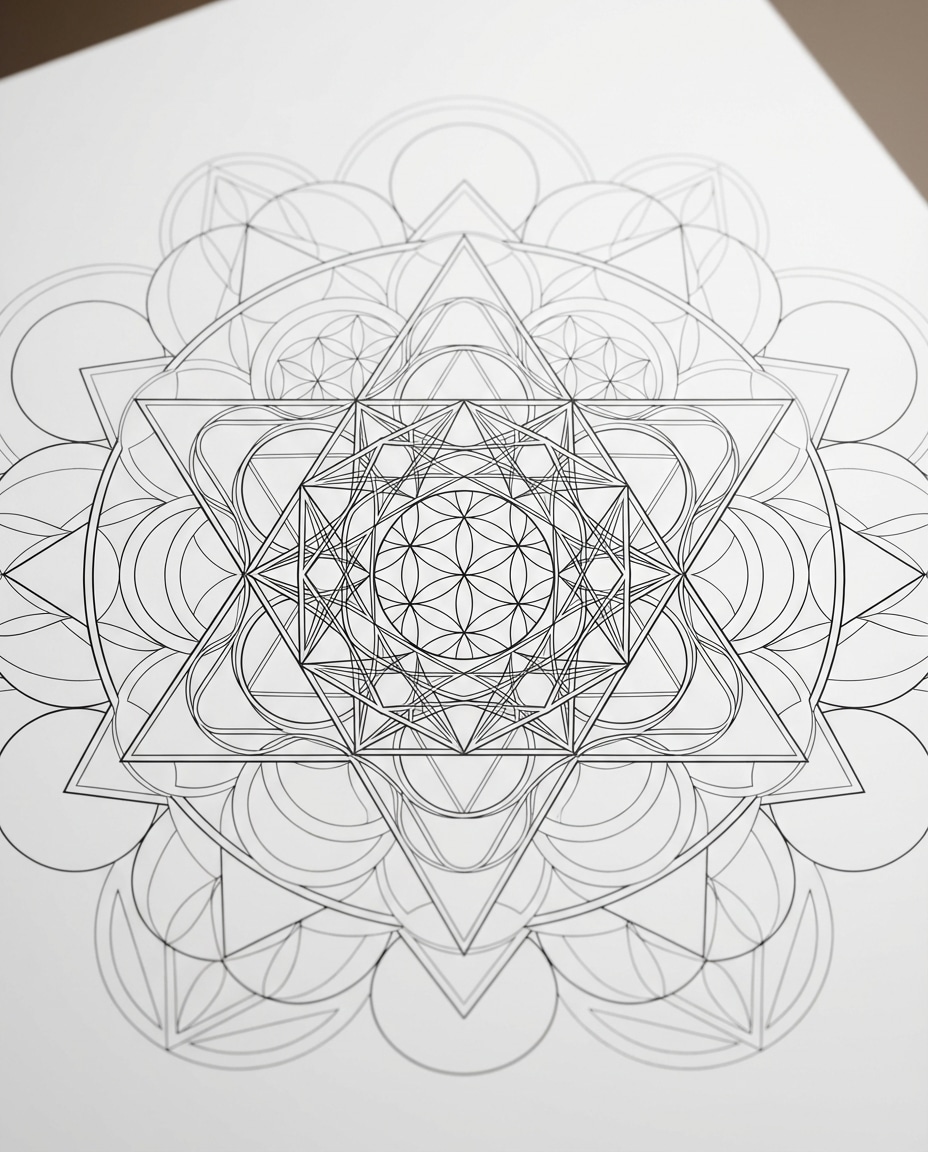 sacred geometry grid photo