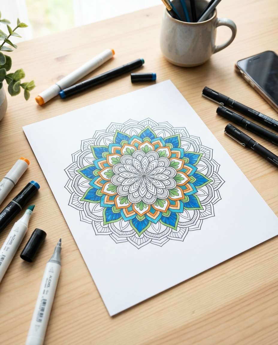 marker set flat lay photo