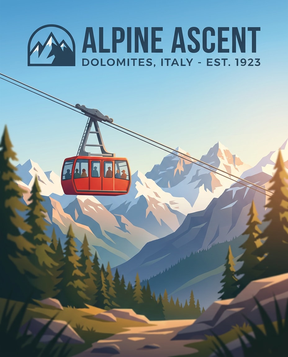 cable car panorama photo