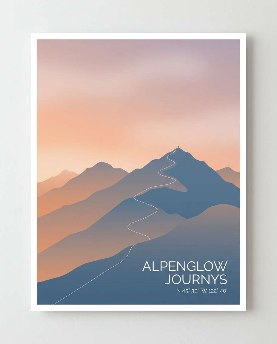 minimalist alpine gradient photo