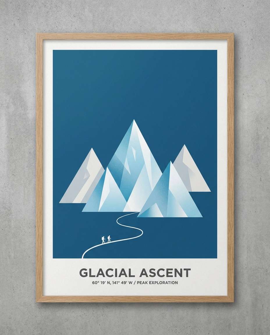 glacier blue minimal photo