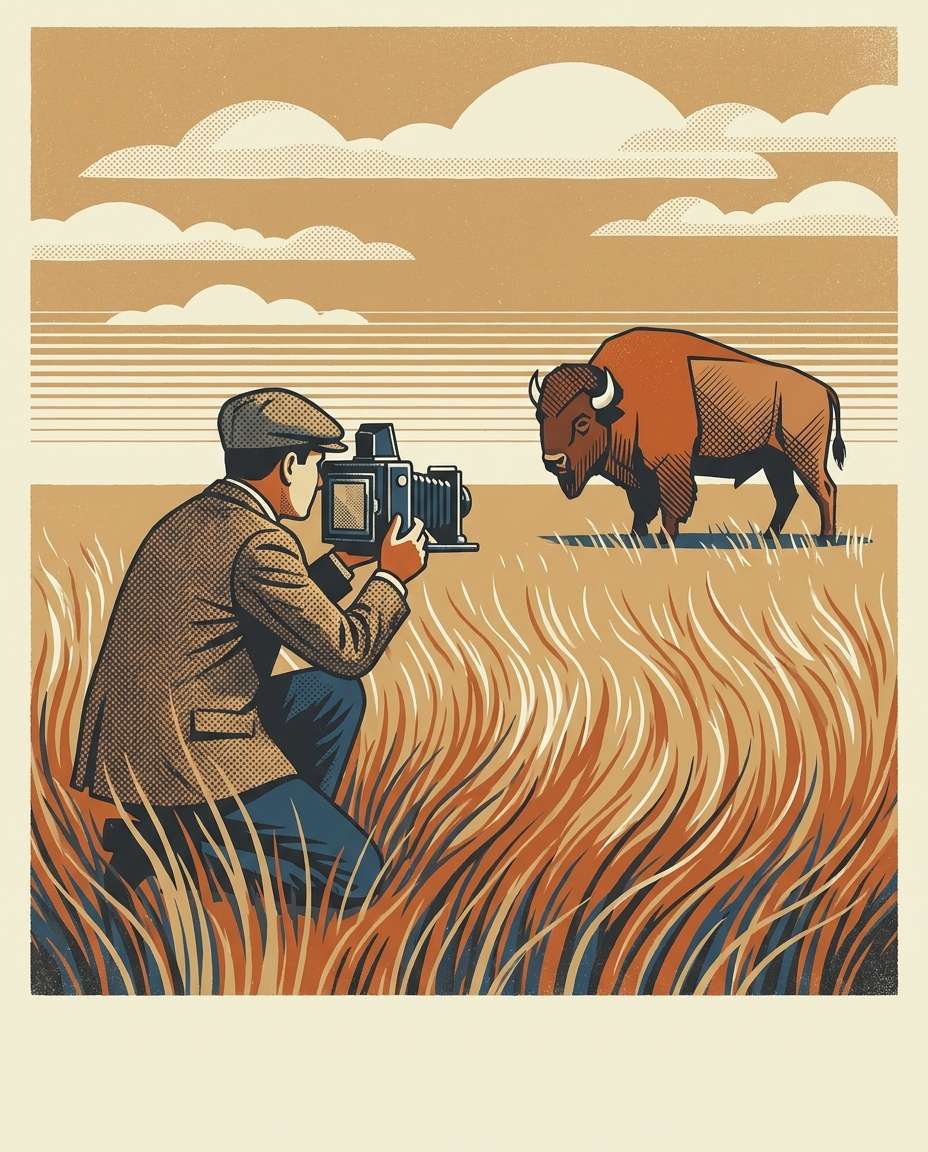 prairie bison moment photo