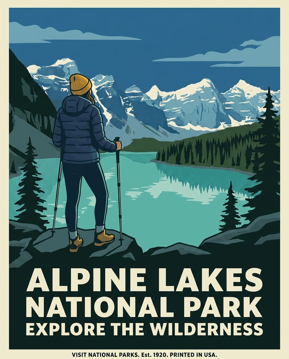 alpine lake vista photo