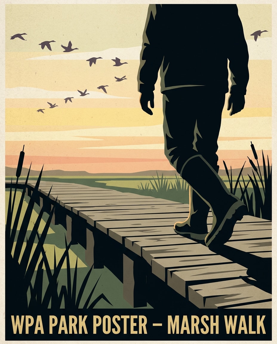 boardwalk over marsh photo