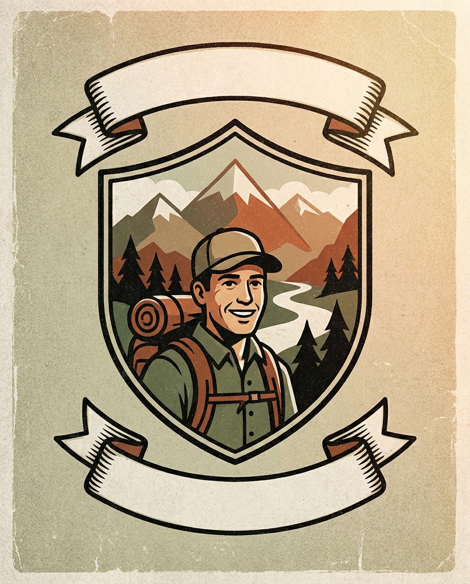 retro badge emblem photo