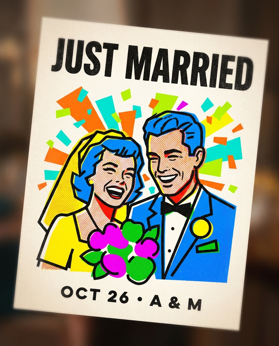 wedding announcement photo