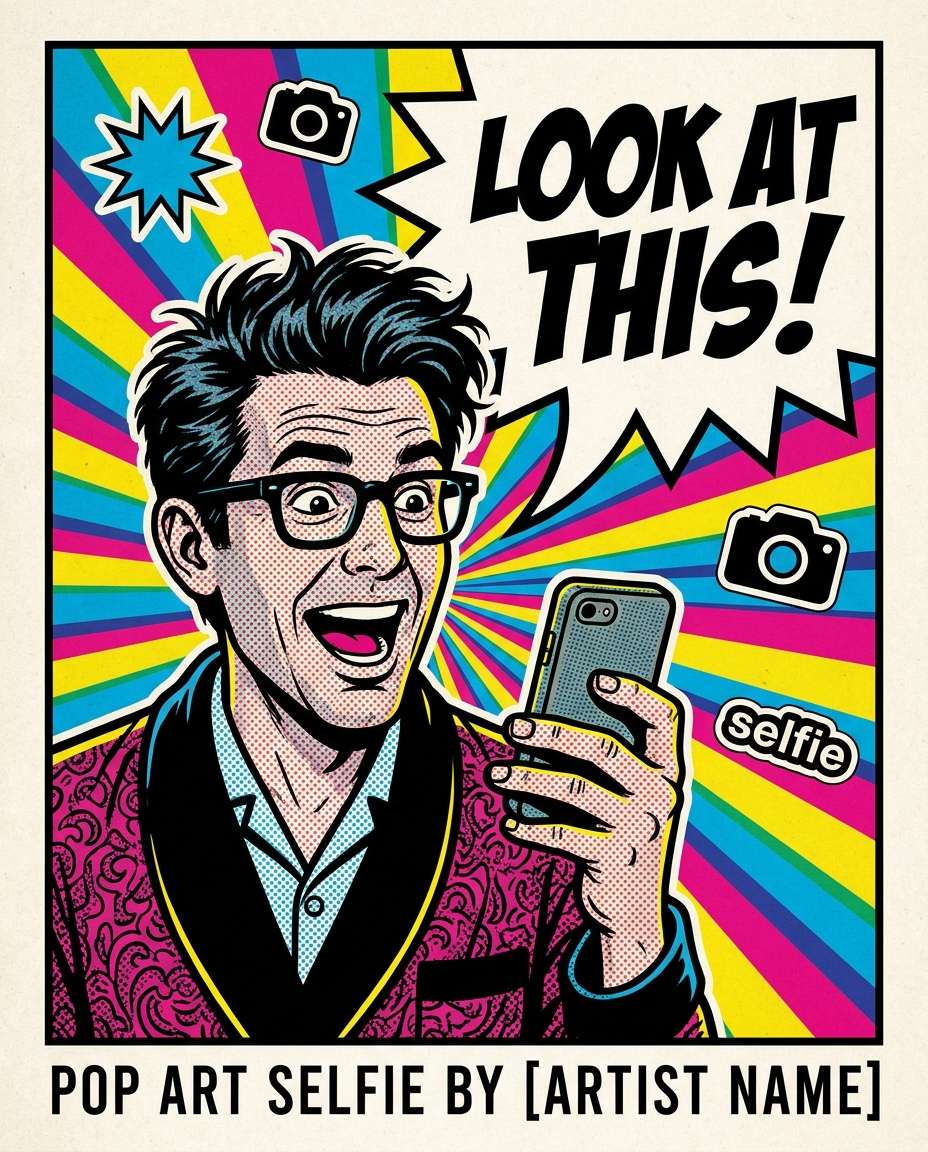 comic speech bubble selfie photo