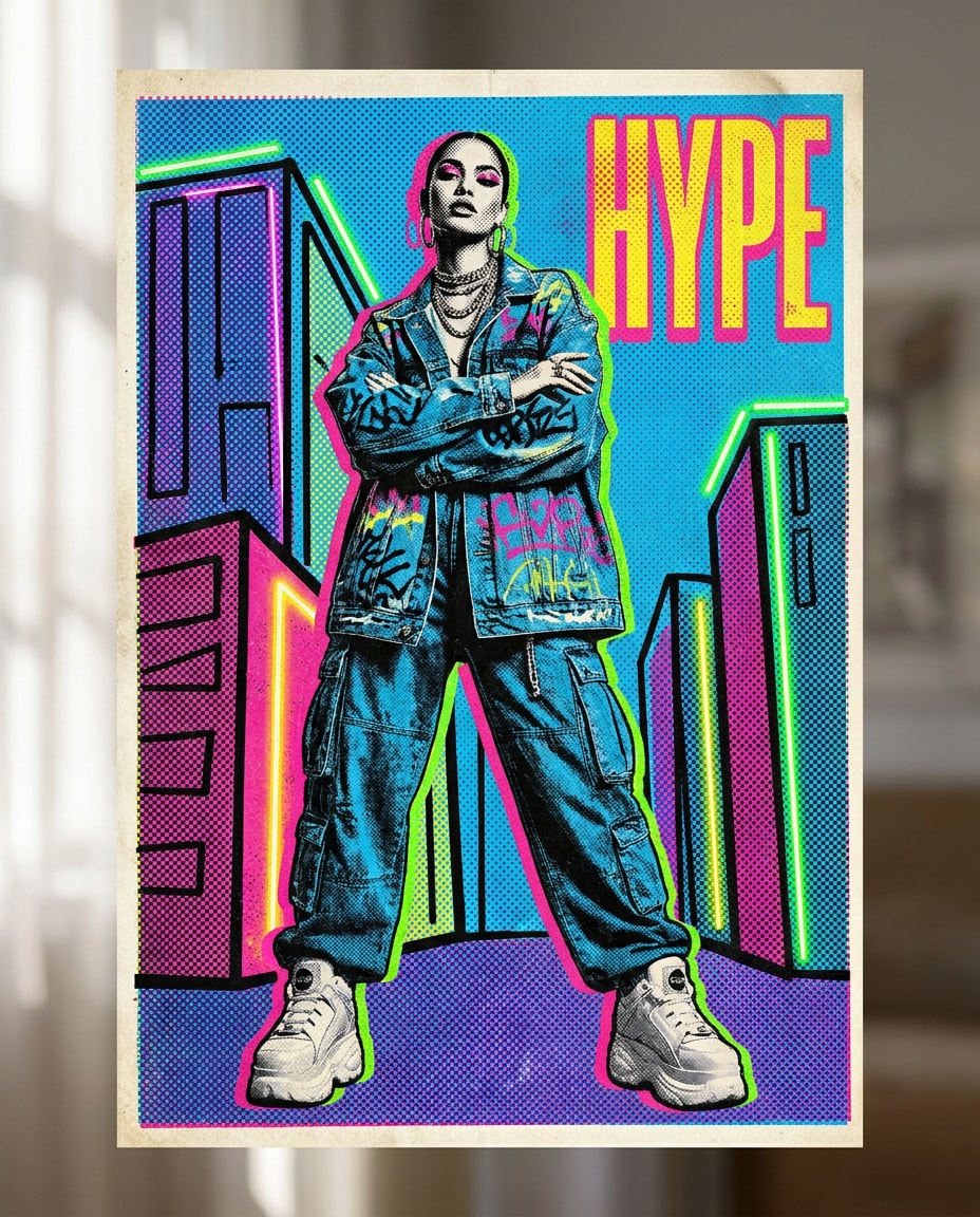 streetwear model spotlight photo