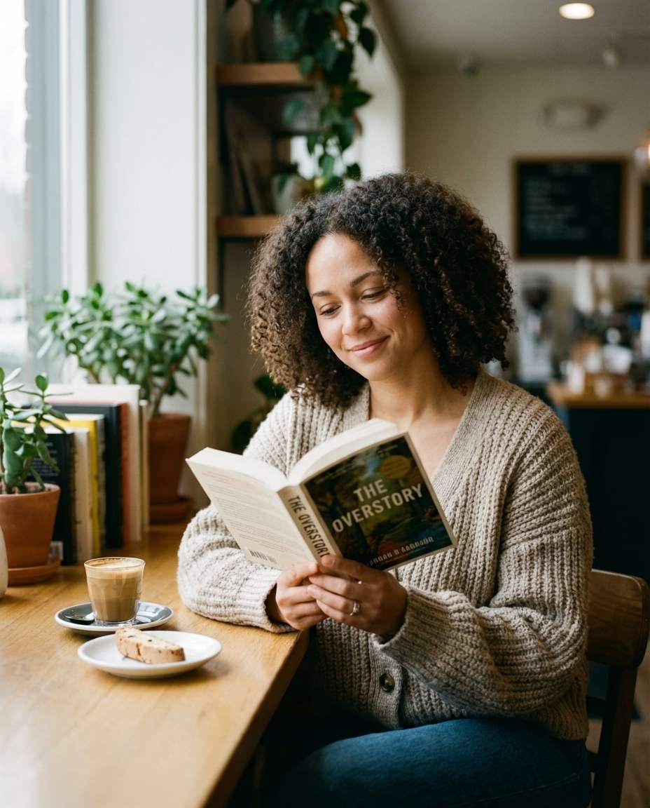book and espresso photo