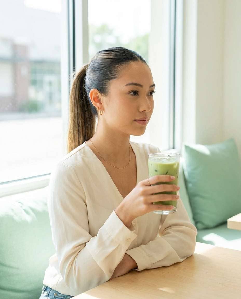 matcha bar aesthetic photo