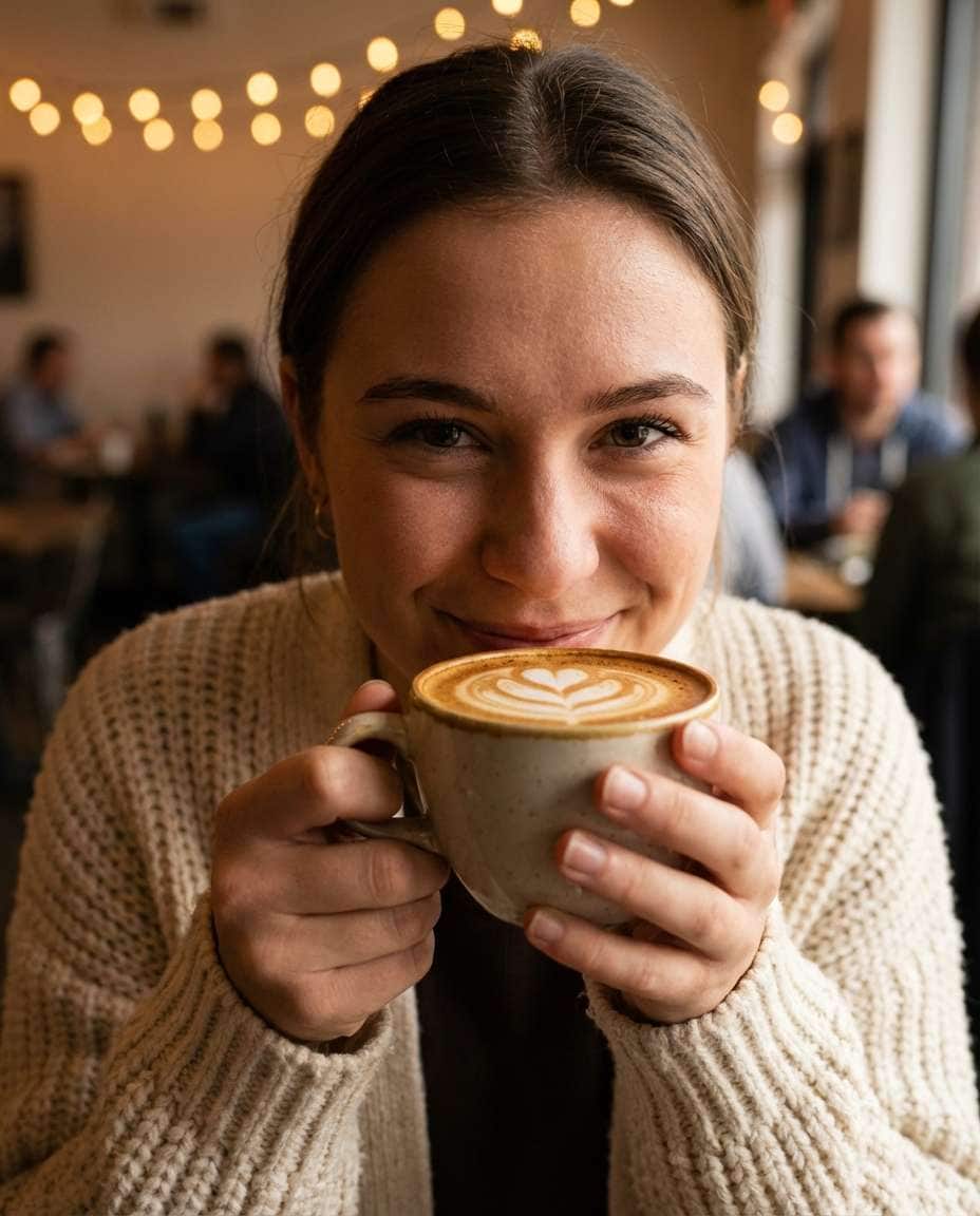 latte art close moment photo