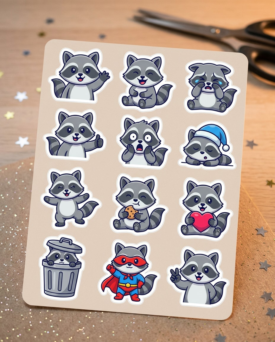 sticker pack sheet photo