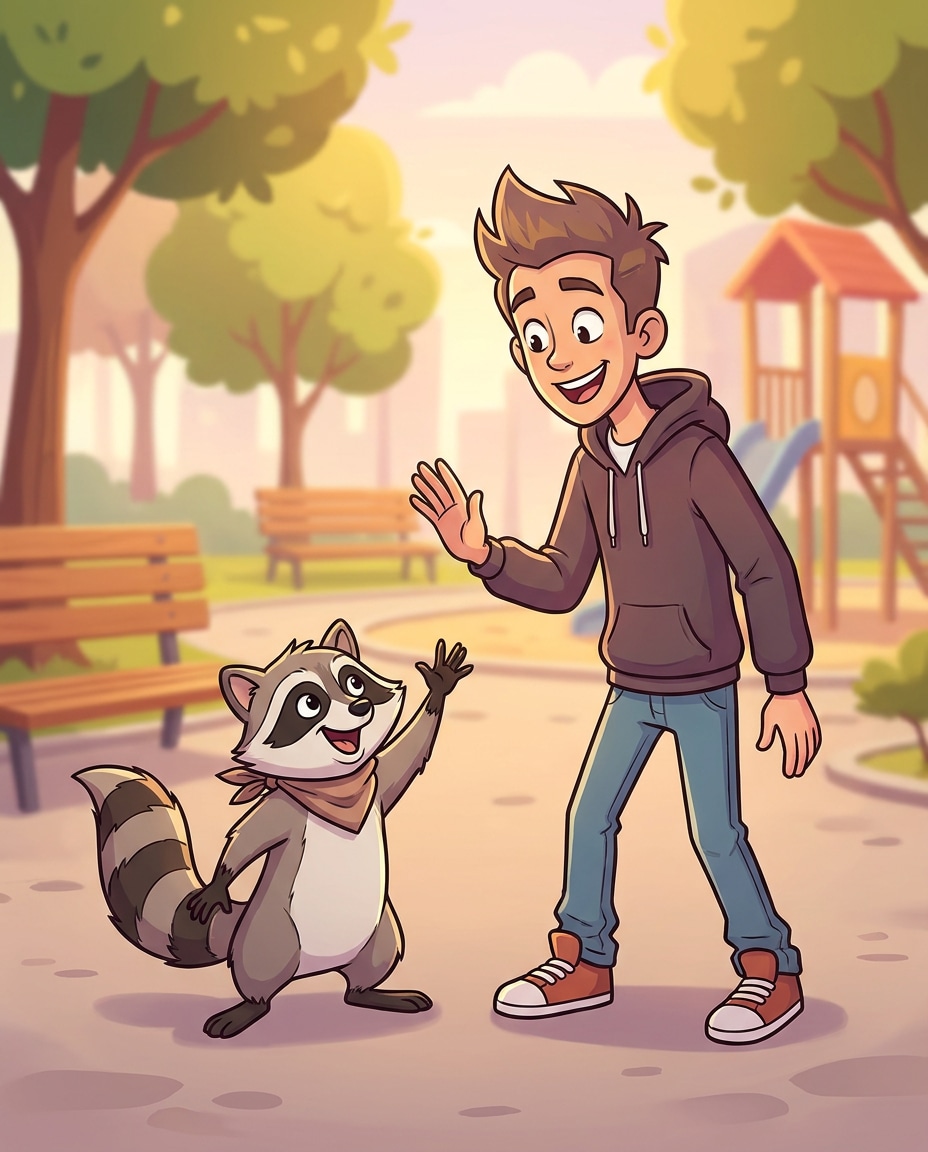 human friend highfive photo